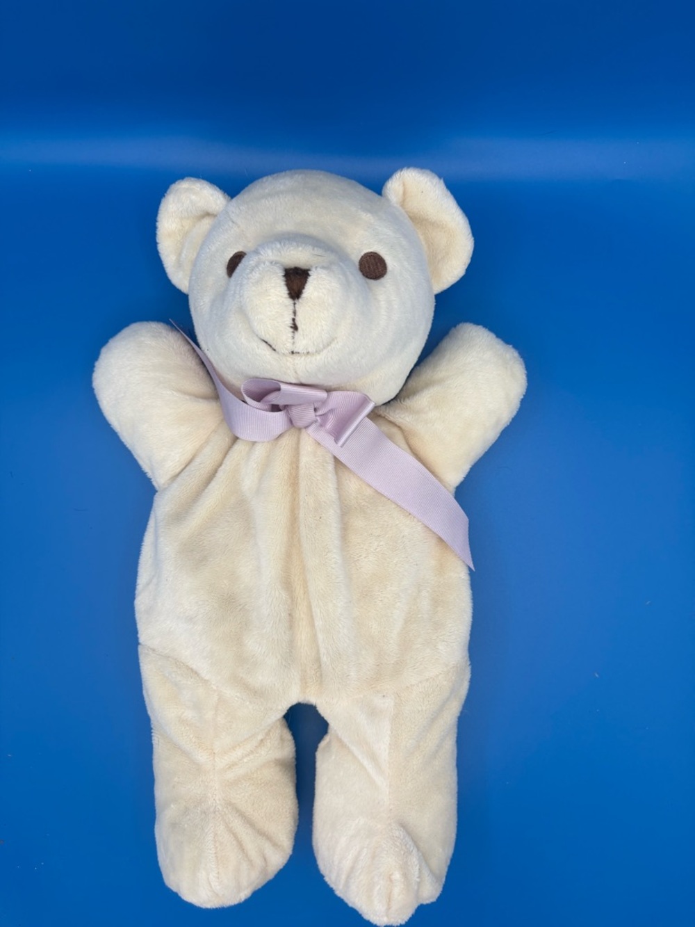 PartyLite Simply Lavender Cream Teddy Bear Plush 15" Aromatherapy Stuffed Animal